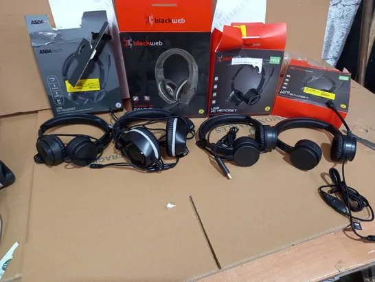 4 ASSORTED GAMING HEADSETS