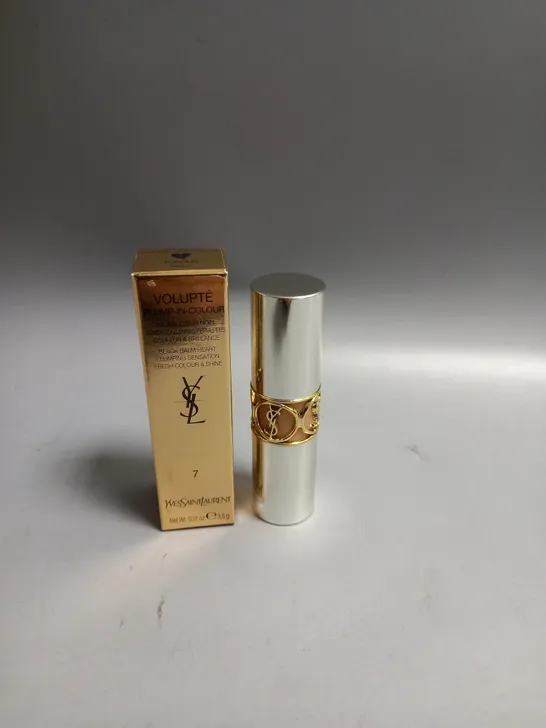 BOXED YVES SAINT LAURENT VOLUPTE PLUMP IN COLOUR FURIOUS GOLD LIPSTICK 3.5G