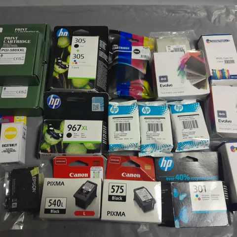 LOT OF ASSORTED PRINTER CARTRIDGES TO INCLUDE HP, CANON AND CARTRIDGE PEOPLE