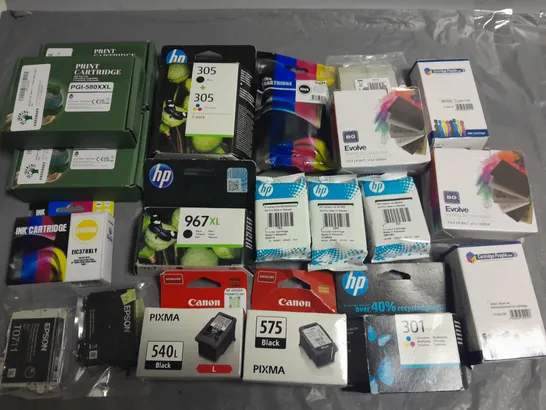 LOT OF ASSORTED PRINTER CARTRIDGES TO INCLUDE HP, CANON AND CARTRIDGE PEOPLE