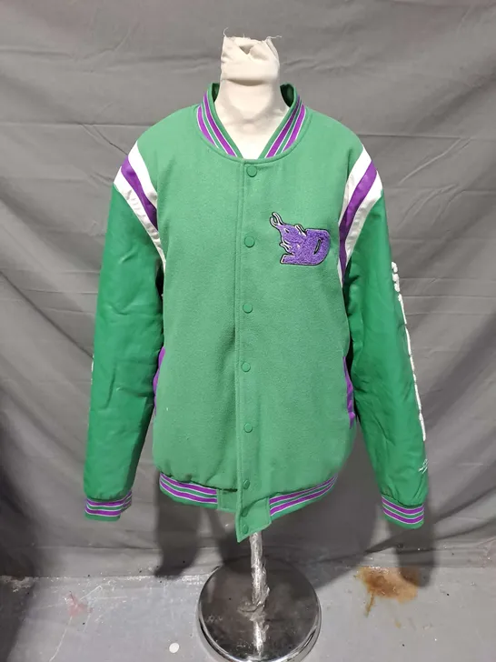 BOOHOOMAN BOMBER JACKET IN GREEN SIZE 2XL