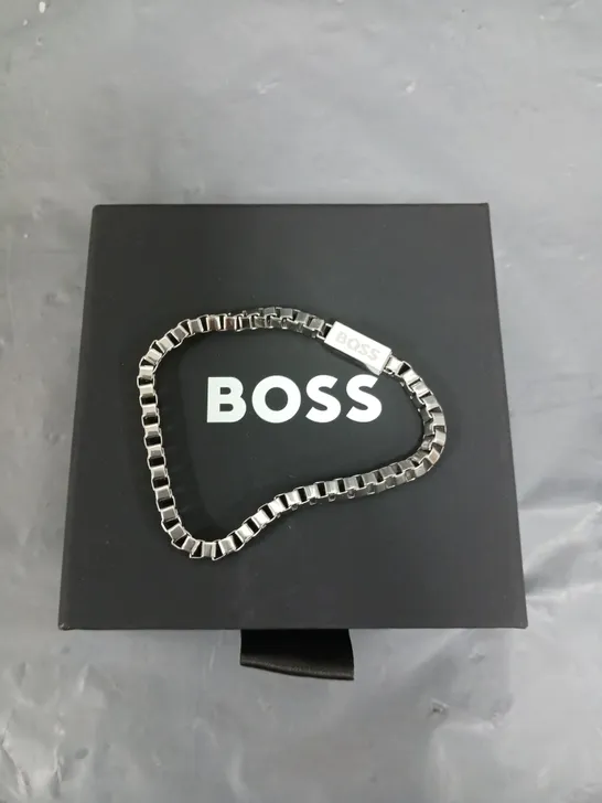 BOSS GENTS DEVON BOX CHAIN BLACK IP BRACELET RRP £99