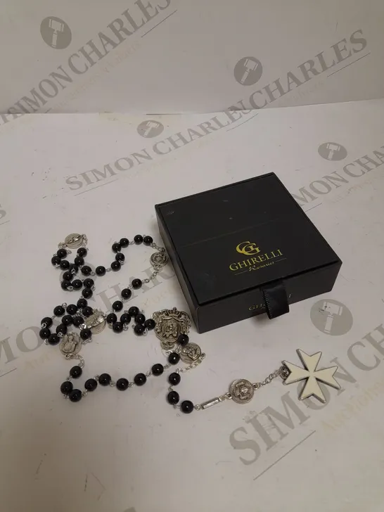 GHIRELLI ROSARIES AMERICAN ASSOCIATION OF THE ORDER OF MALTA ROSARY BEADS 