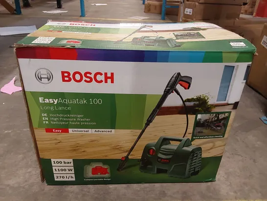 BOXED BOSCH EASYAQUATAK 100 LONG LANCE HIGH PRESSURE WASHER (1 BOX)