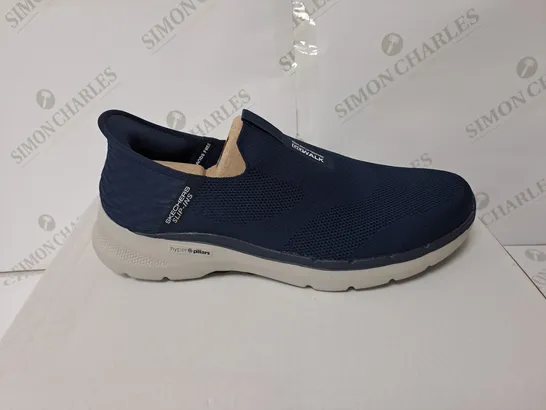 BOXED PAIR OF SKETCHERS SLIP-INS - NAVY // SIZE: 12 UK
