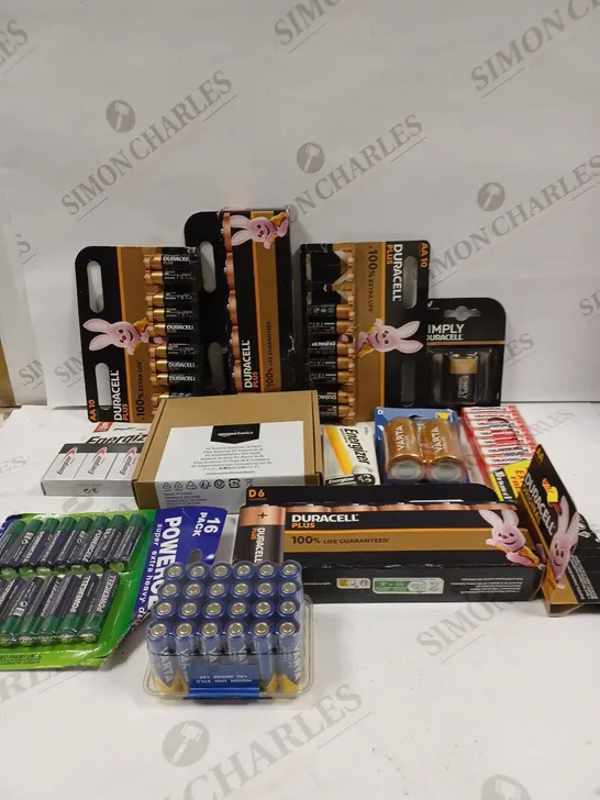 BOX TO CONTAIN APPROX. 20 X ASSORTED PACKS OF BATTERIES. SPECIFICATIONS & BRANDS VARY - COLLECTION ONLY