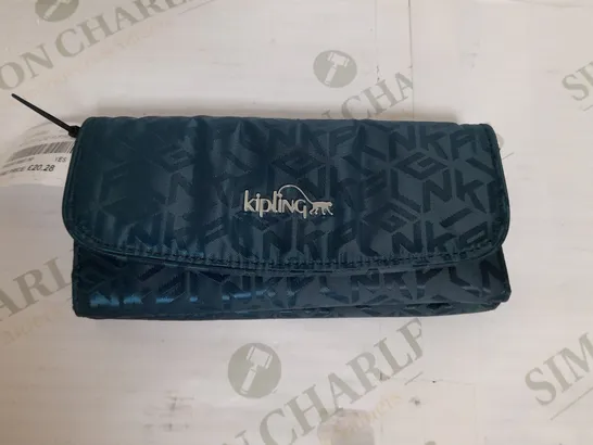 KIPLING MONEY PURSE IN BLUE JACQUARD 