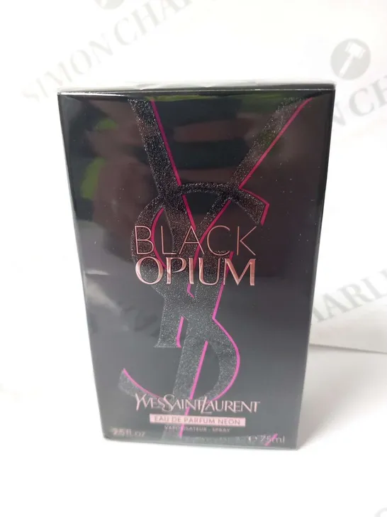 BOXED AND SEALED YVES SAINT LAURENT BLACK OPIUM EAU DE PARFUM NEON 75ML