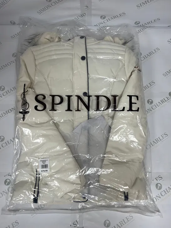 SPINDLE FRANCESCA PUFFER JACKET IN WHITE SIZE S