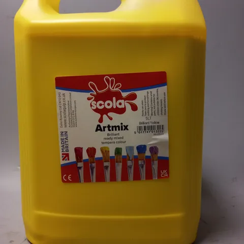 SCOLA ARTMIX READY MIXED PAINT IN BRILLIANT YELLOW (5L) - COLLECTION ONLY