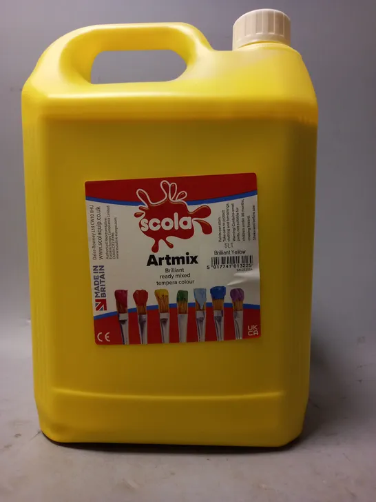 SCOLA ARTMIX READY MIXED PAINT IN BRILLIANT YELLOW (5L) - COLLECTION ONLY