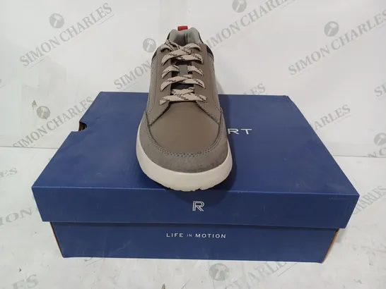 BOXED PAIR OF ROCKPORT CAYDEN TRAINERS IN OLIVE UK SIZE 8