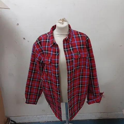 BENCH LARGE BLACK/RED CHECK PLAIDED JACKET 