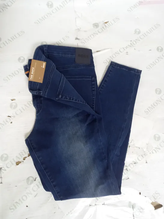 BOSS THE MAYE SUPERSKINNY CROP HIGH RISE JEANS IN OPEN BLUE SIZE 29W