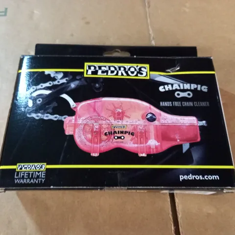 BOXED PEDROS CHAINPIG HANDS FREE CHAIN CLEANER