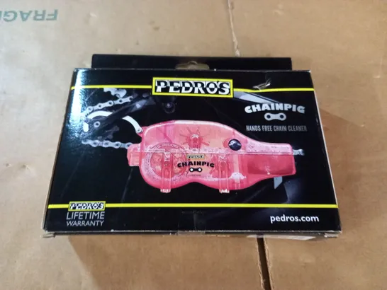 BOXED PEDROS CHAINPIG HANDS FREE CHAIN CLEANER