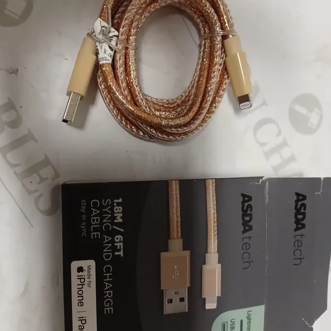 ASDA TECH 1.8M SYNC AND CHARGE CABLE