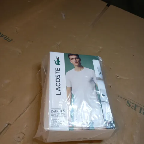 LACOSTE 3X WHITE C-NECK T-SHIRTS 