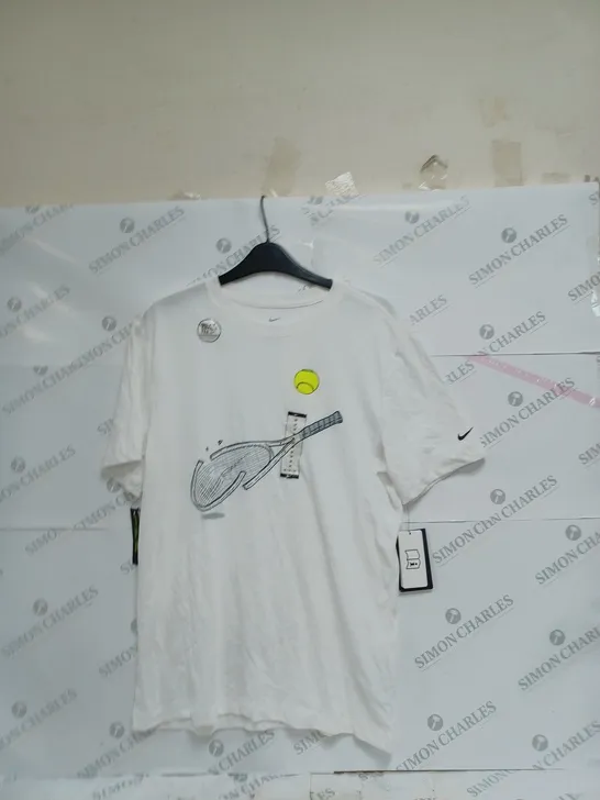 NIKE WHITE TENNIS T-SHIRT MEDIUM 