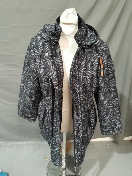 ANNA ROSE BLACK PADDED JACKET - LARGE