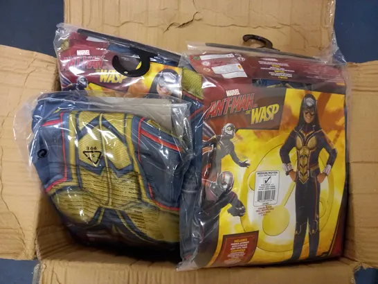 BOX OF APPROX 12 MARVEL ANTMAN AND THE WASP CHILD COSTUMES - THE WASP (SIZE MEDIUM)