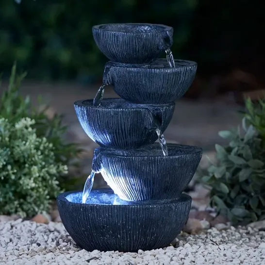 BOXED BINNINGUP WEATHER RESISTANT FLOOR FOUNTAIN WITH LIGHT (1 BOX)