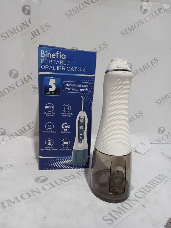 BOXED BINEFIA PORTABLE ORAL IRRIGATOR CARE FOR YOUR TEETH