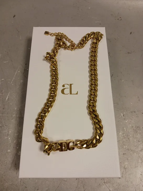 ABBOTT LYON PERSONALISED 'EG' CHAIN LINK NECKLACE 