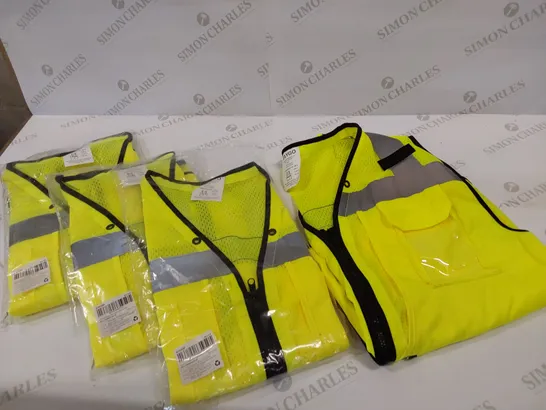 4 BRAND NEW HI-VIS VESTS 