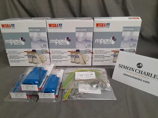 LOT OF 9 ASSORTED WISKA SILICON GEL ITEMS INCLUDES MPGEL PLUS PACKS, SH0325W JOINT KITS AND E-SPRING 20 COMBI SPRINGS