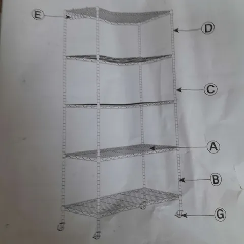 4 TIER STORAGE SHELFS UNIT