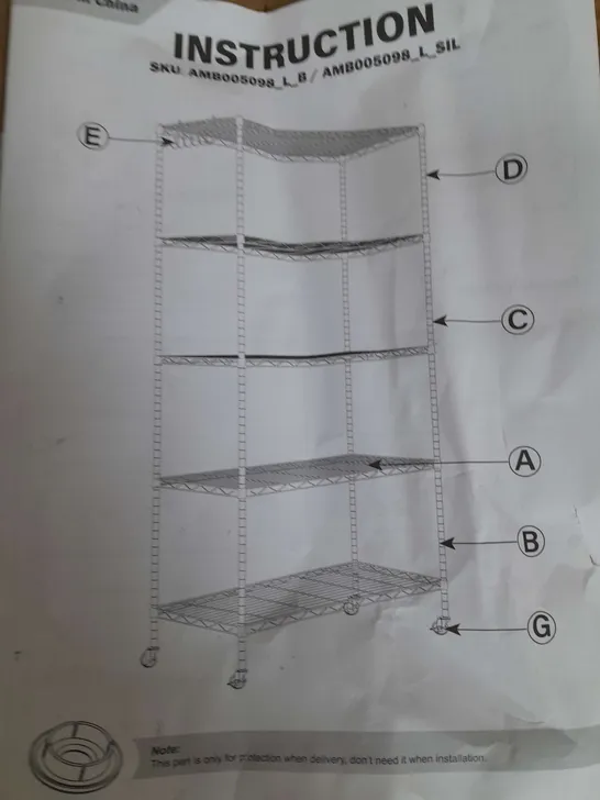 4 TIER STORAGE SHELFS UNIT