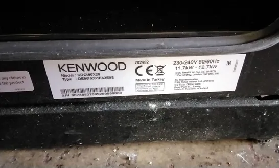 KENWOOD COMBI GRILL/OVEN KDOI60X20 WITH INDUCTION HOBS