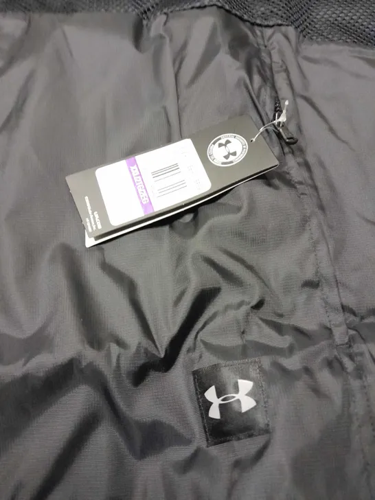 UNDER ARMOUR MENS LIGHTWEIGHT HOODED LONG SLEEVE JACKET IN BLACK - 2XL