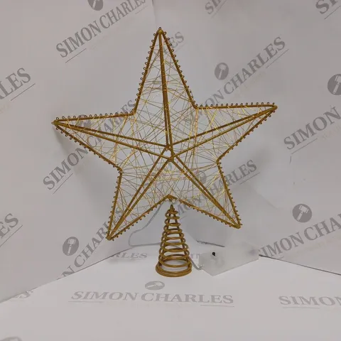 BOXED GOLD LIGHT UP TREE TOPPER