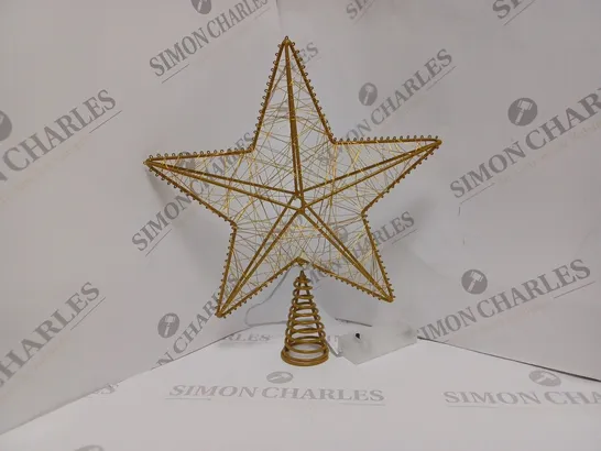 BOXED GOLD LIGHT UP TREE TOPPER RRP £17.99