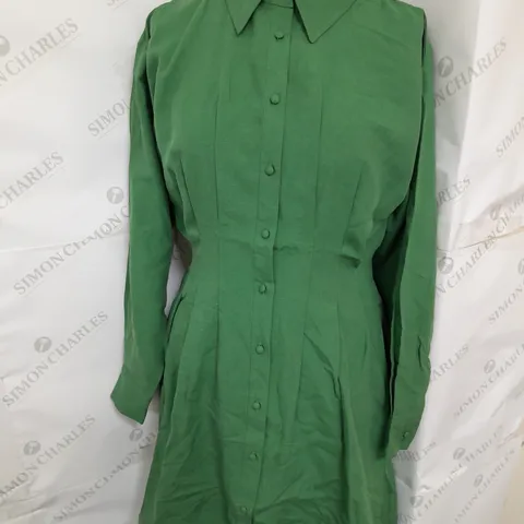 OLIVER BONAS MINI SHIRT DRESS IN GREEN SIZE 8