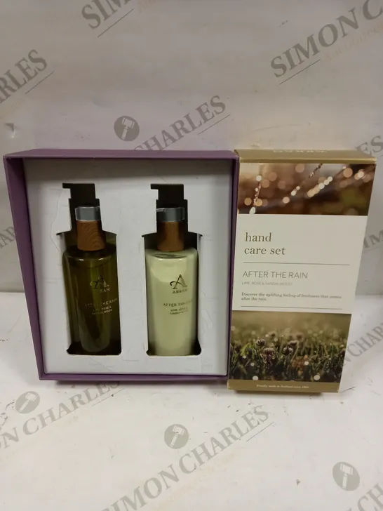 BOXED ARRAN AFTER THE RAIN HAND CARE SET 