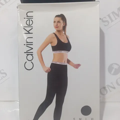 BOXED CALVIN KLEIN LEGGINGS AND TOP SET IN BLACK SIZE XL