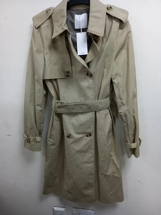 MNG BELTED COAT IN NATURAL - S