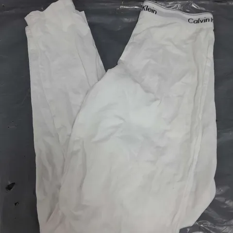 CALVIN KLEIN COTTON STRETCH LEGGINGS IN WHITE - XL