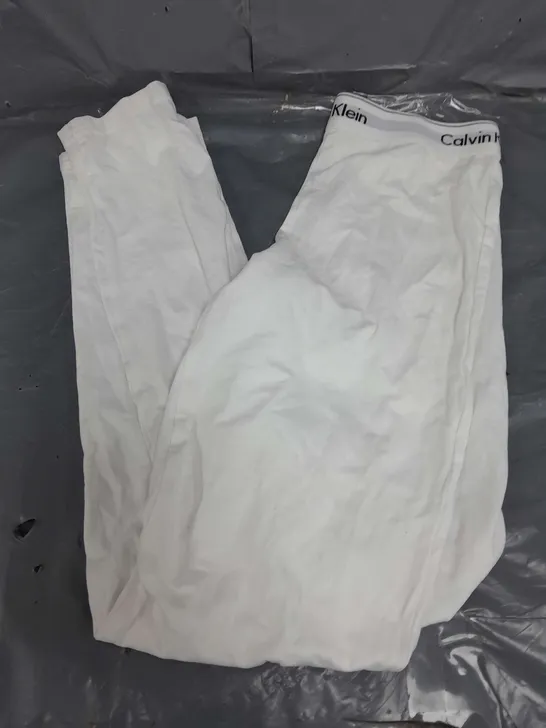 CALVIN KLEIN COTTON STRETCH LEGGINGS IN WHITE - XL