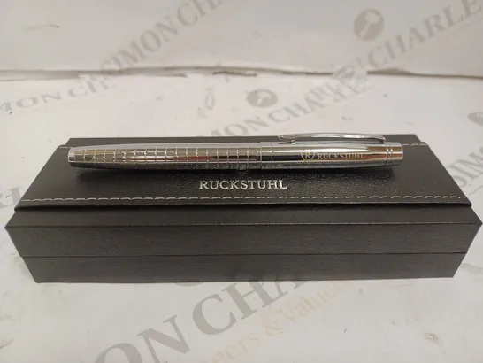 RUCKSTUHL STAINLESS STEEL LUXURY PEN IN GIFT BOX – HAND ASSEMBLED 