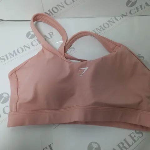 GYMSHARK SPORTS BRA IN FLESH PINK - SMALL