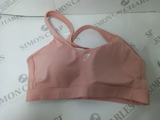 GYMSHARK SPORTS BRA IN FLESH PINK - SMALL