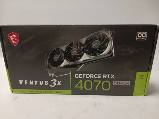 BOXED MSI GEFORCE RTX 4070 SUPER GRAPHICS CARD