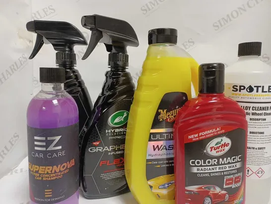 LOT OF 6 ASSORTED VEHICLE CLEANING PRODUCTS 