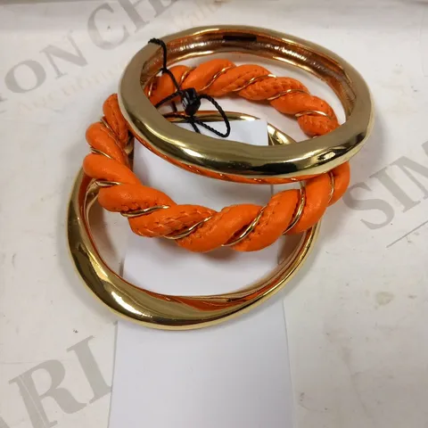 KAREN MILLEN GOLD PLATED STACKING BANGLES