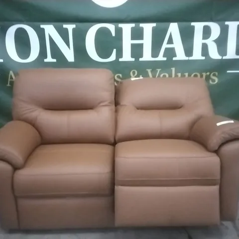 QUALITY G-PLAN BRITISH MADE HARDWOOD FRAMED SEATTLE 2.5 SEATER CAMBRIDGE TAN LEATHER POWER RECLINING SOFA