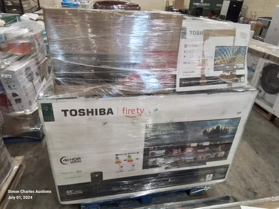 PALLET OF APPROXIMATELY 13 UNPROCESSED RAW RETURN TELEVISIONS TO INCLUDE;